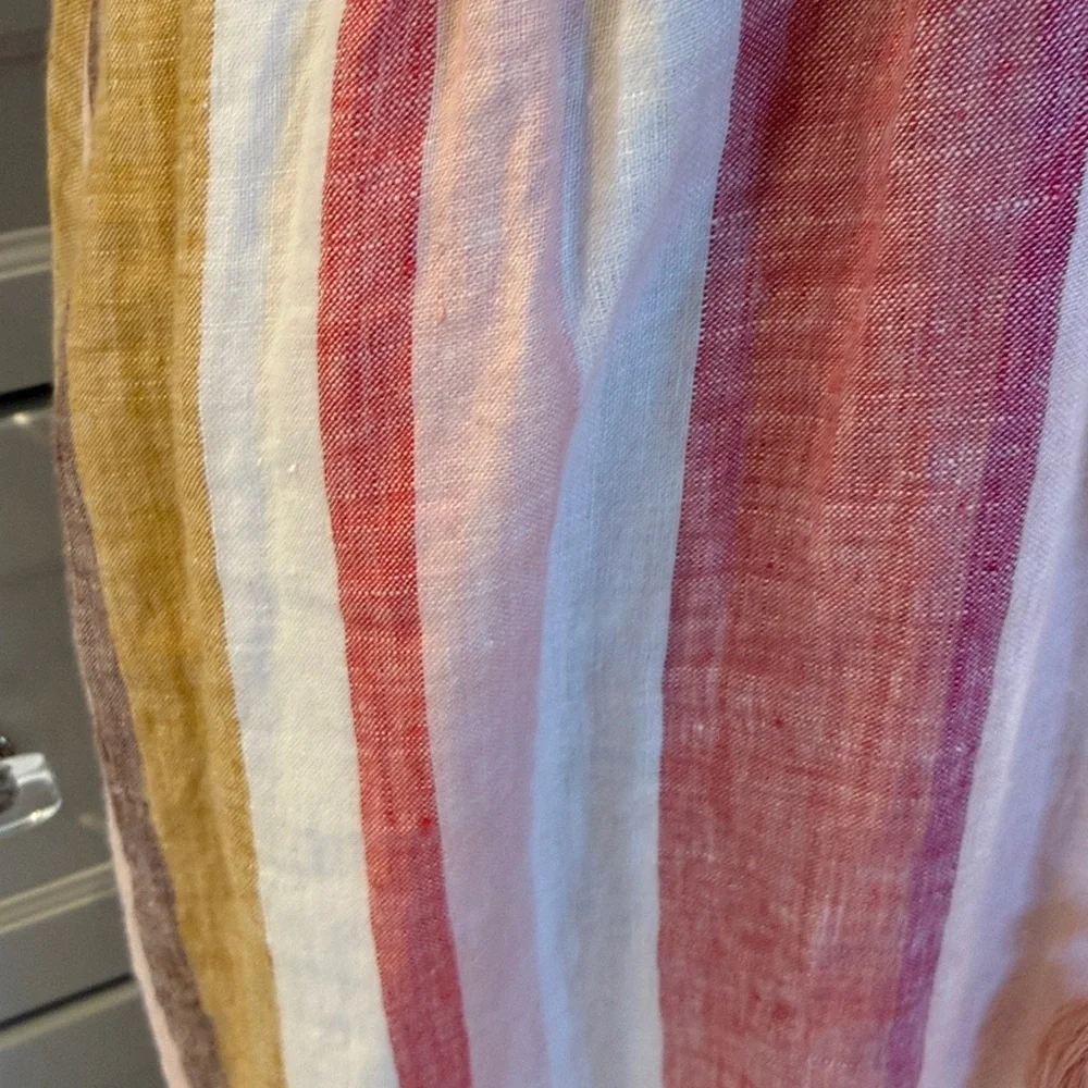 Spartina 449 M Striped Sleeveless linen midi - Picture 2 of 4